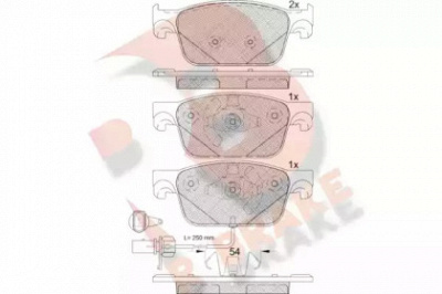 R BRAKE rb2270 -  Комплект тормозных колодок, дисковый тормоз
